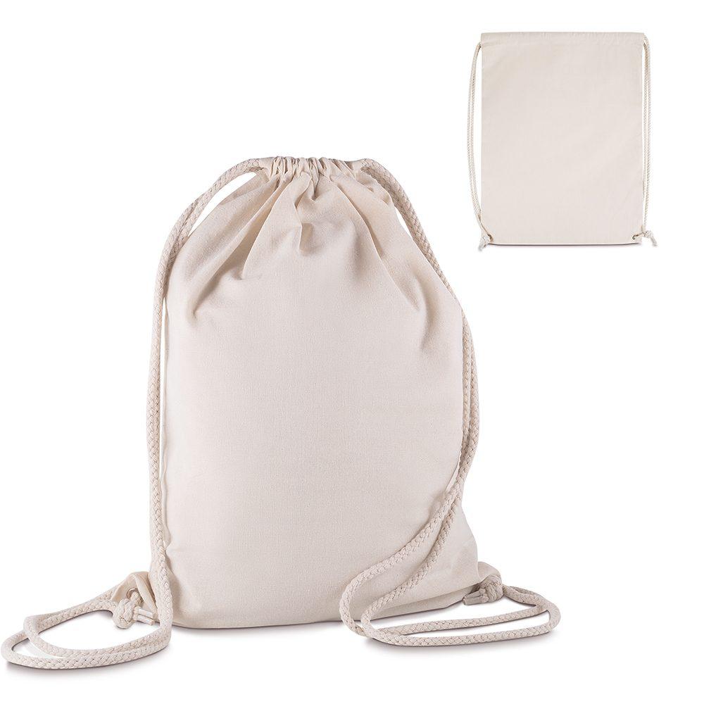 Sacochila em Algodão DI1704 na cor Único, brinde personalizado Sky Brindes