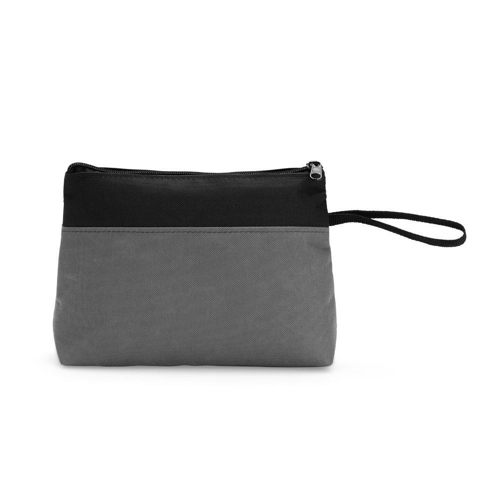 Necessaire Nylon Resistente DI1706 na cor Cinza, brinde personalizado Sky Brindes