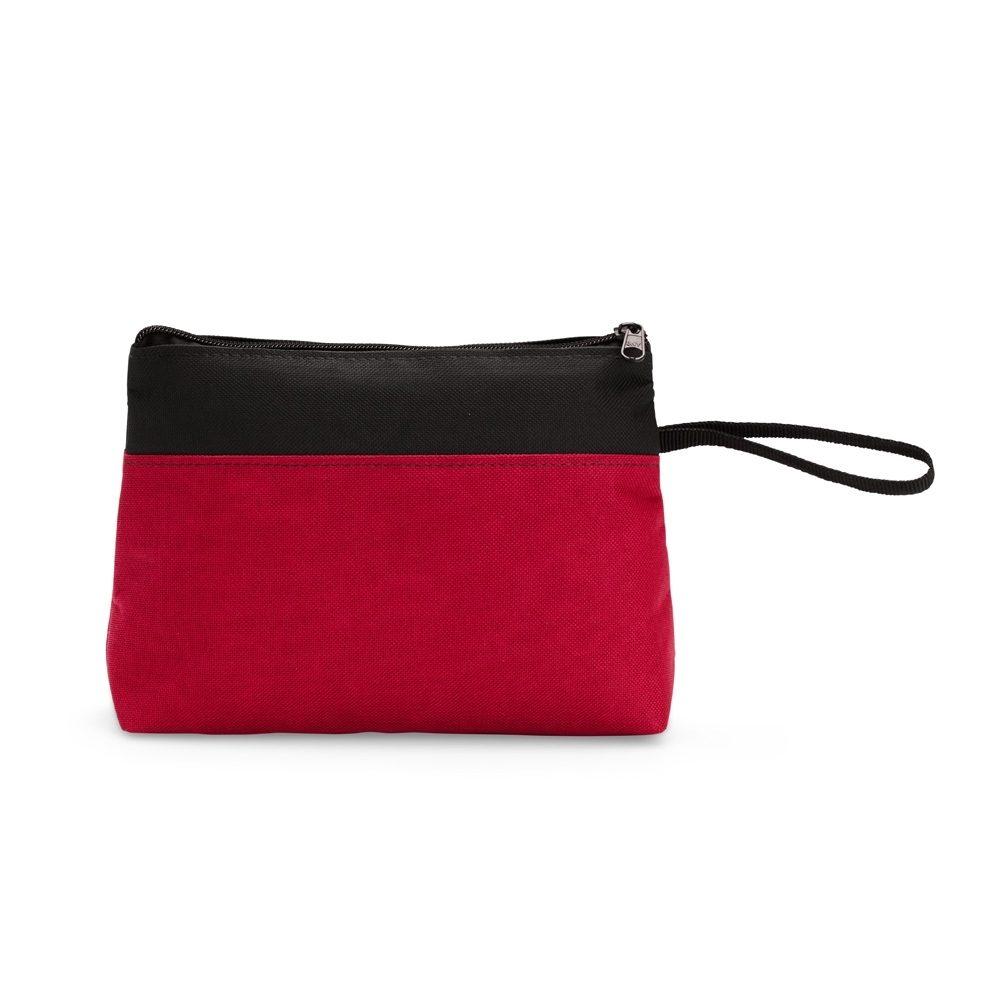 Necessaire Nylon Resistente DI1706 na cor Vermelho, brinde personalizado Sky Brindes