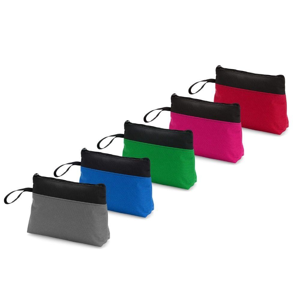 Necessaire Nylon Resistente DI1706 na cor Preto, brinde personalizado Sky Brindes