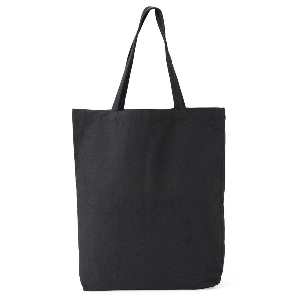 Sacola de Algodão DI1713 na cor Preto, brinde personalizado Sky Brindes