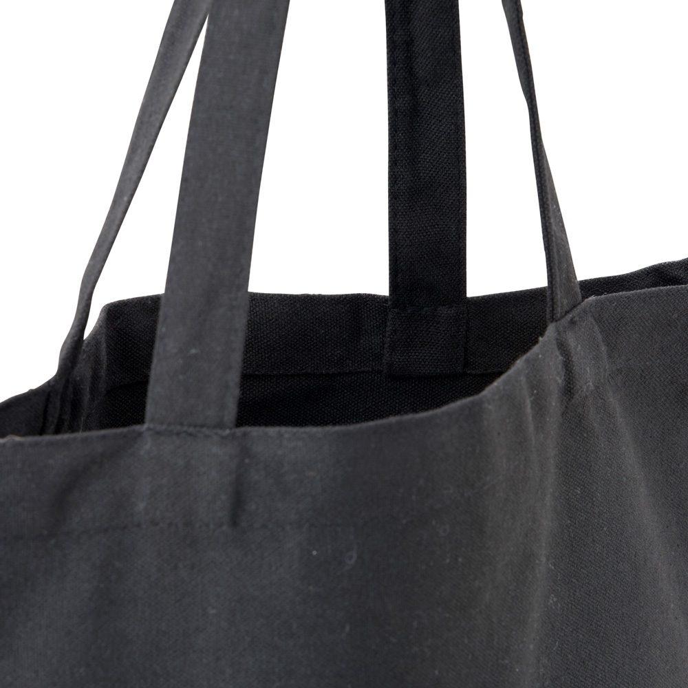 Sacola de Algodão DI1713 na cor Preto, brinde personalizado Sky Brindes
