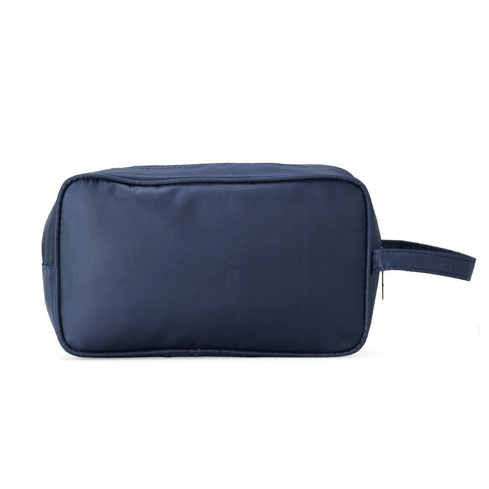 Necessaire Poliéster Resistente à água DI1720 na cor Azul escuro, brinde personalizado Sky Brindes