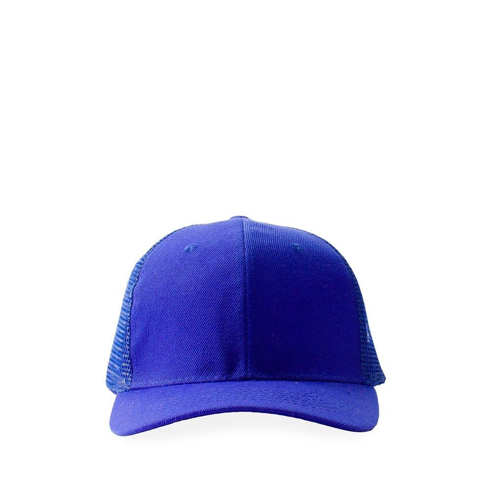 Boné Poliéster Aba Curva DI1727 na cor Azul, brinde personalizado Sky Brindes