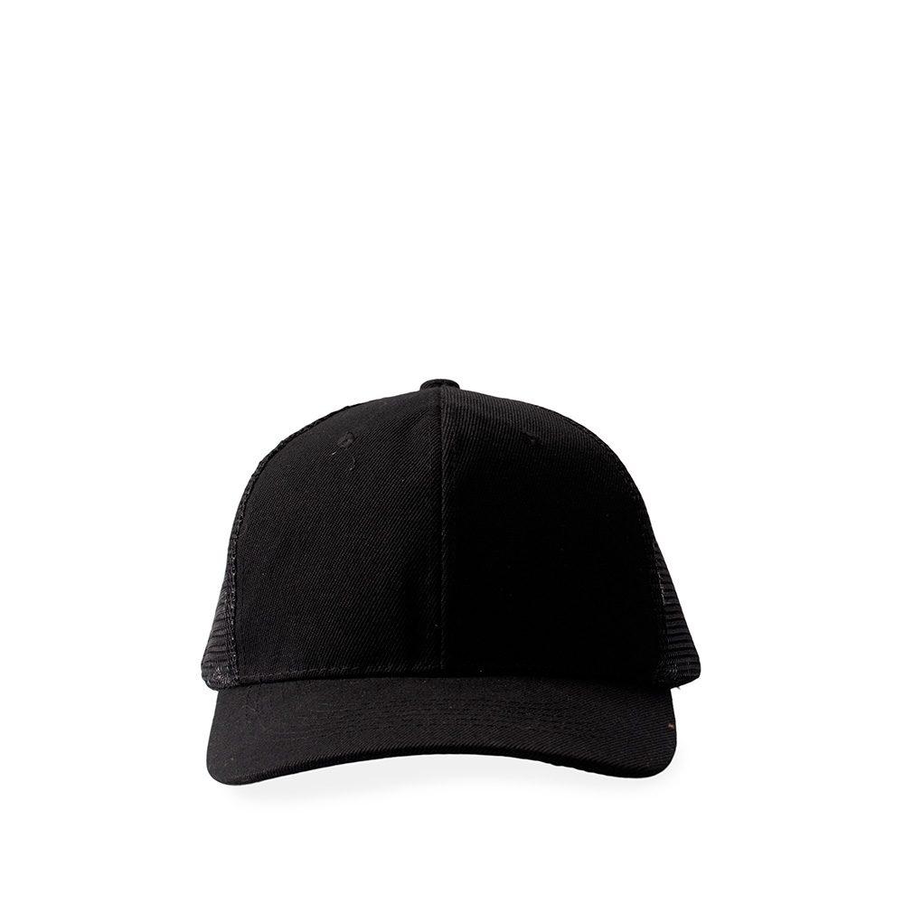 Boné Poliéster Aba Curva DI1727 na cor Preto, brinde personalizado Sky Brindes