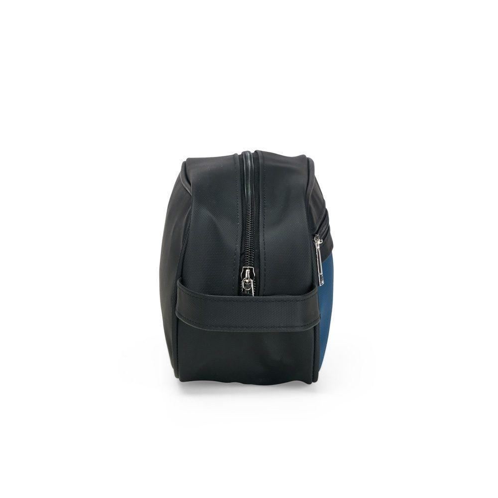 Necessaire Couro Sintético DI1735 na cor Azul, brinde personalizado Sky Brindes
