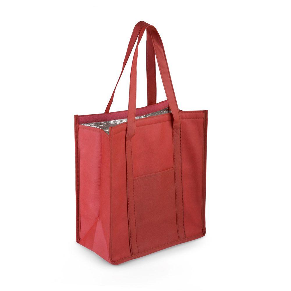 Sacola Térmica em TNT DI1739 na cor Vermelho, brinde personalizado Sky Brindes