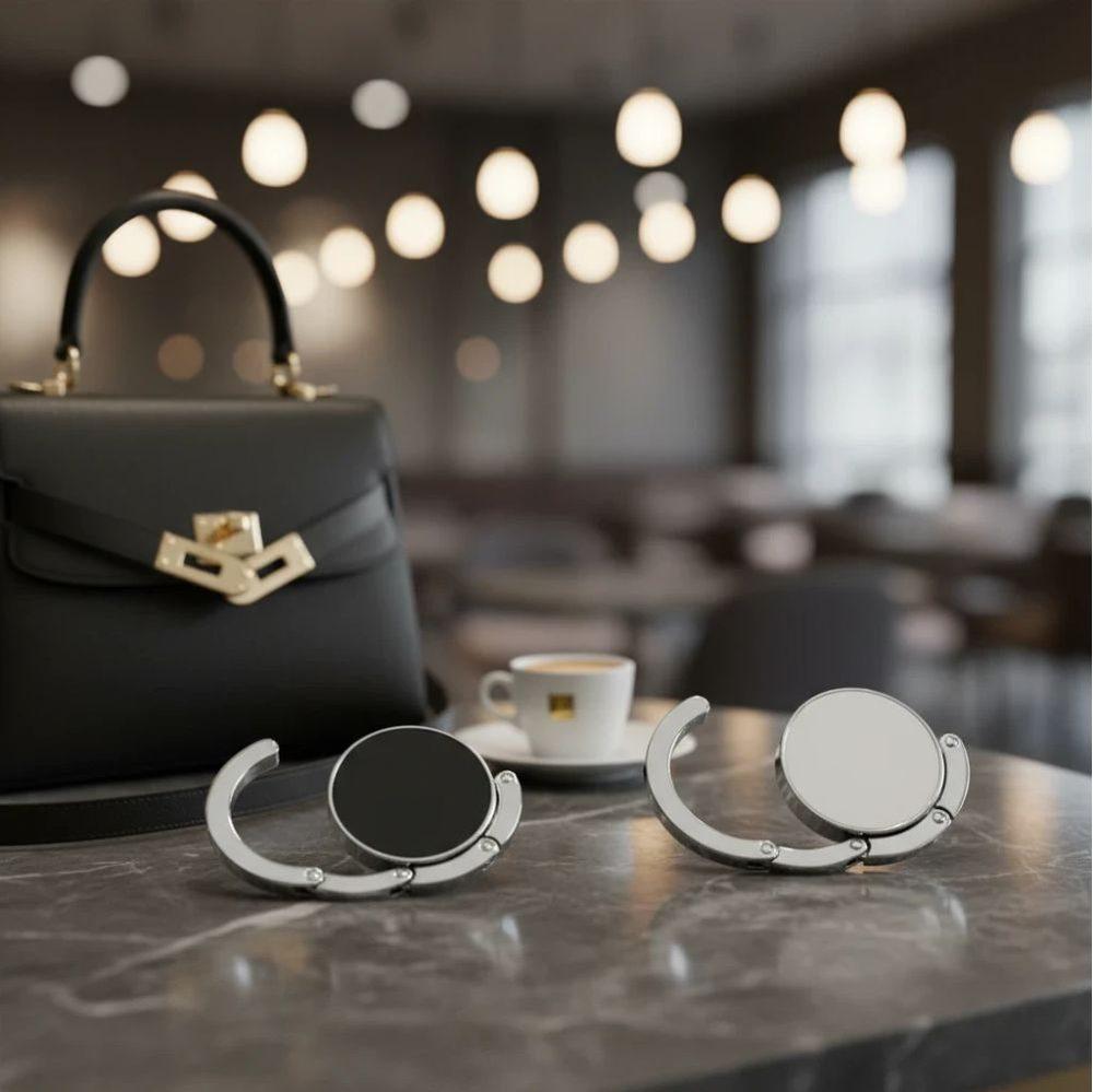 Suporte de Bolsa para Mesa DI1742 na cor Branco, brinde personalizado Sky Brindes