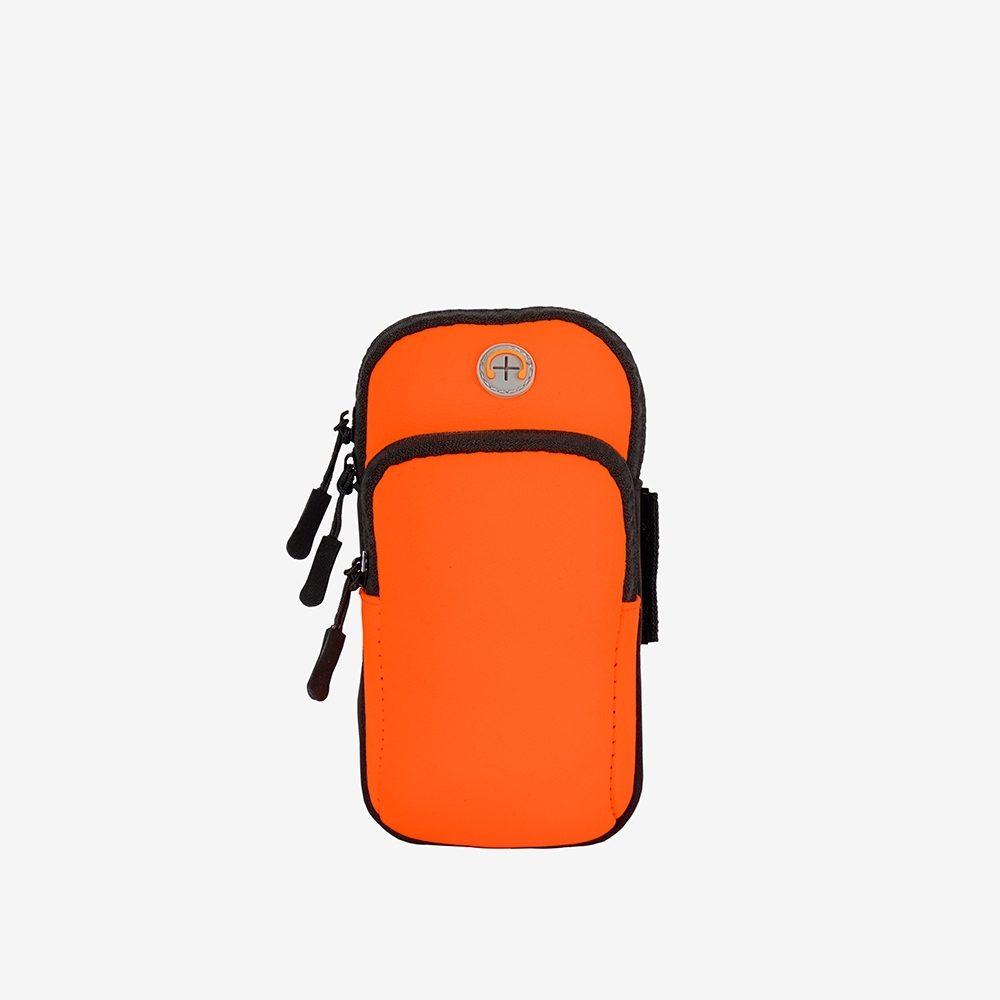 Braçadeira Esportiva Neoprene DI1744 na cor Laranja, brinde personalizado Sky Brindes