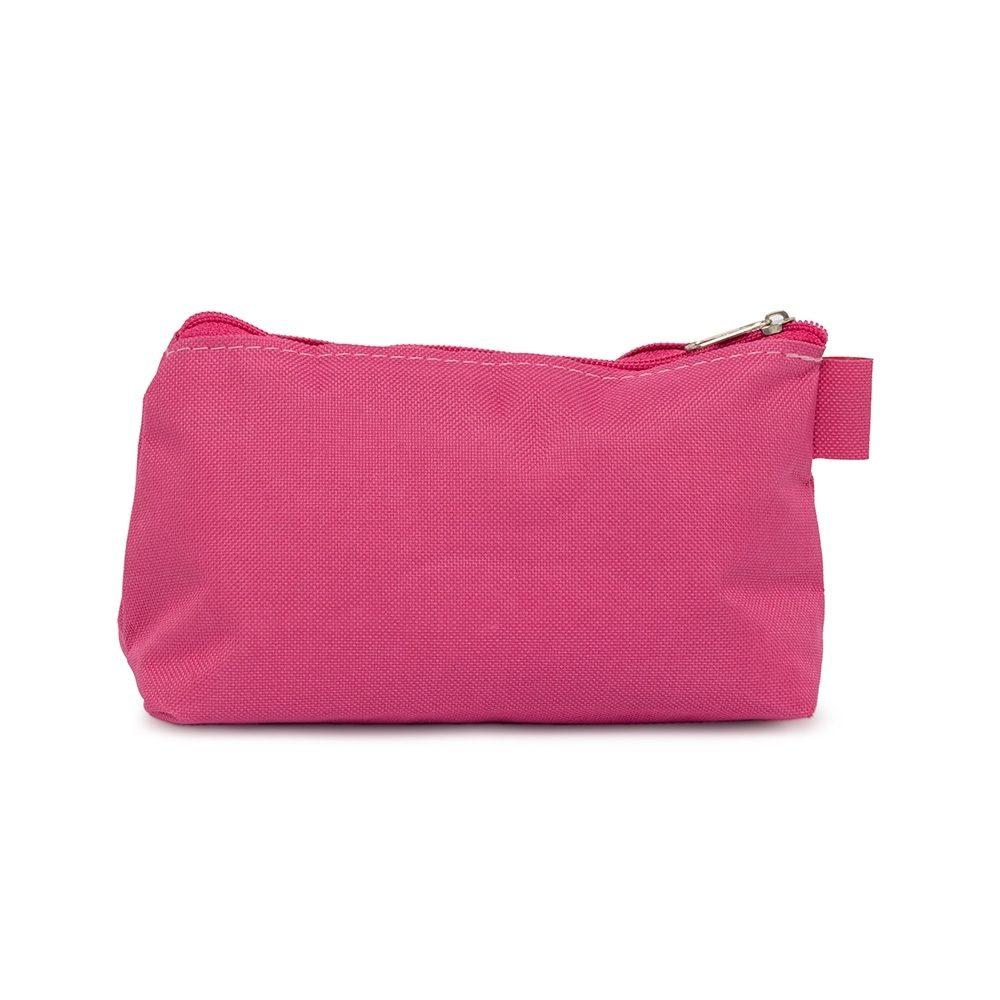 Necessaire Nylon DI1745 na cor Rosa, brinde personalizado Sky Brindes