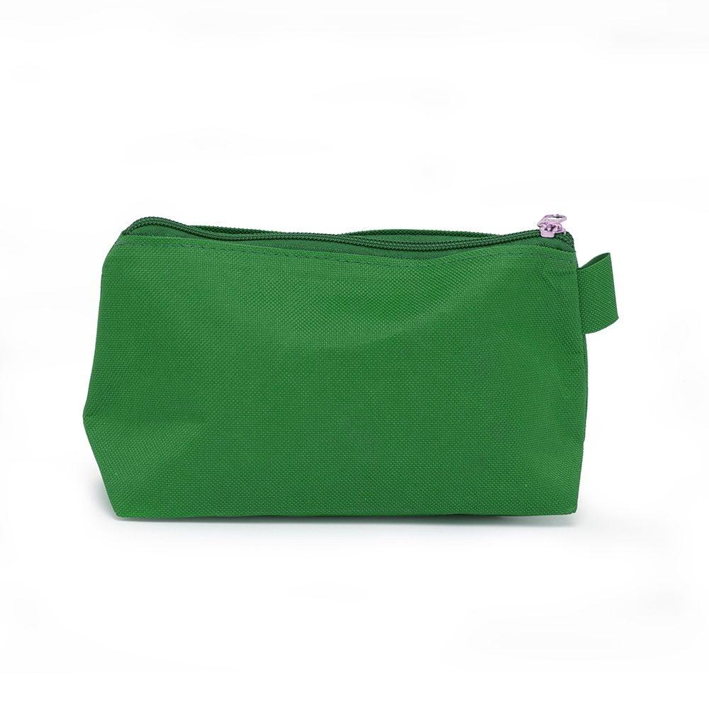 Necessaire Nylon DI1745 na cor Verde, brinde personalizado Sky Brindes