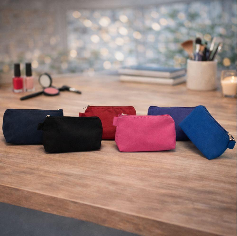 Necessaire Nylon DI1745 na cor Rosa, brinde personalizado Sky Brindes