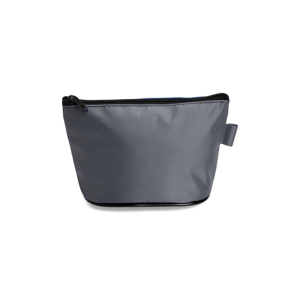 Necessaire Nylon DI1746 na cor Grafite, brinde personalizado Sky Brindes