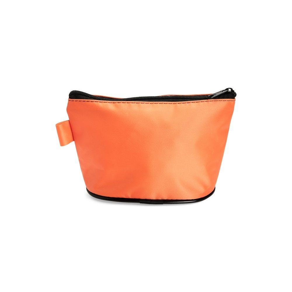 Necessaire Nylon DI1746 na cor Laranja, brinde personalizado Sky Brindes