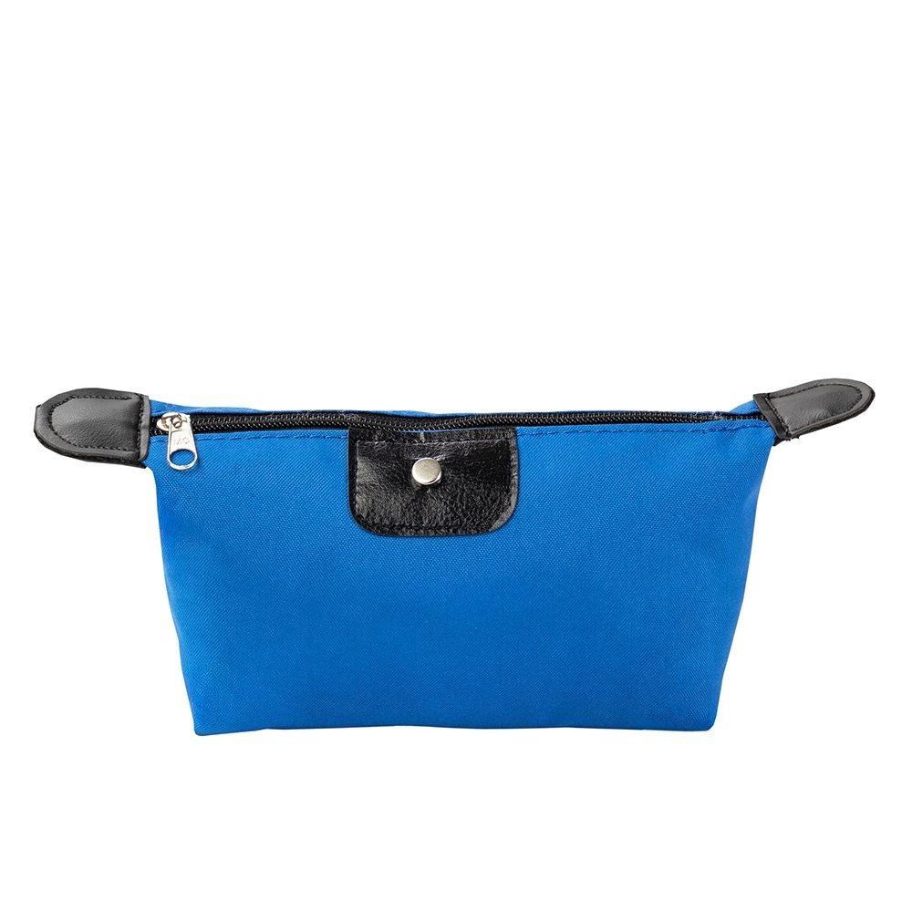 Necessaire Nylon Oxford DI1747 na cor Azul royal, brinde personalizado Sky Brindes