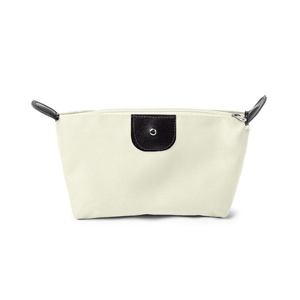Necessaire Nylon Oxford DI1747 na cor Bege, brinde personalizado Sky Brindes