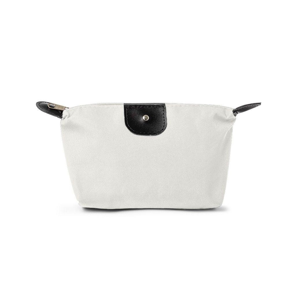 Necessaire Nylon Oxford DI1747 na cor Branco, brinde personalizado Sky Brindes