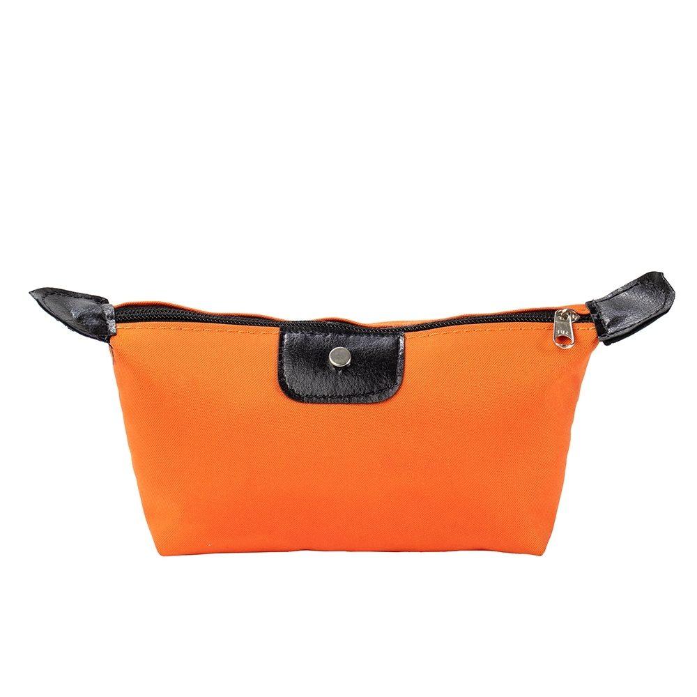 Necessaire Nylon Oxford DI1747 na cor Laranja, brinde personalizado Sky Brindes
