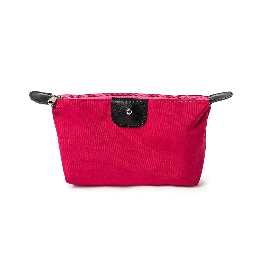 Necessaire Nylon Oxford DI1747 na cor Rosa, brinde personalizado Sky Brindes
