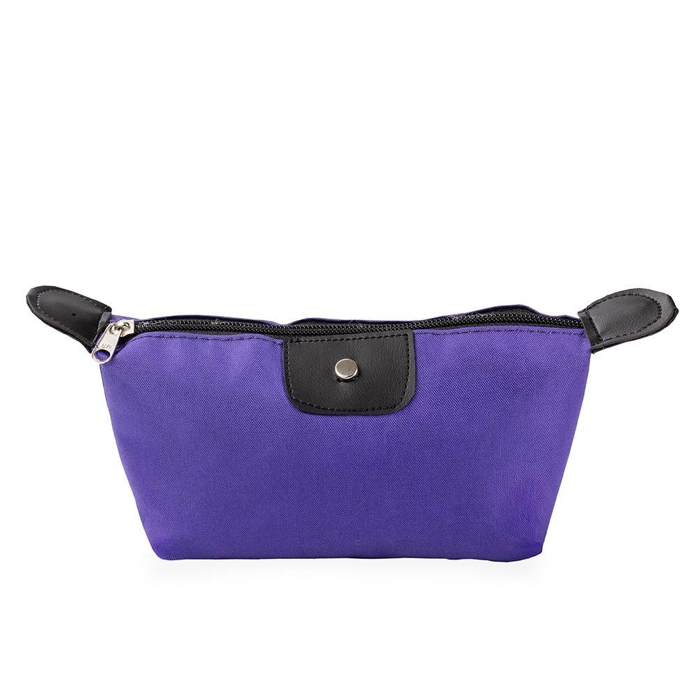 Necessaire Nylon Oxford DI1747 na cor Roxo, brinde personalizado Sky Brindes