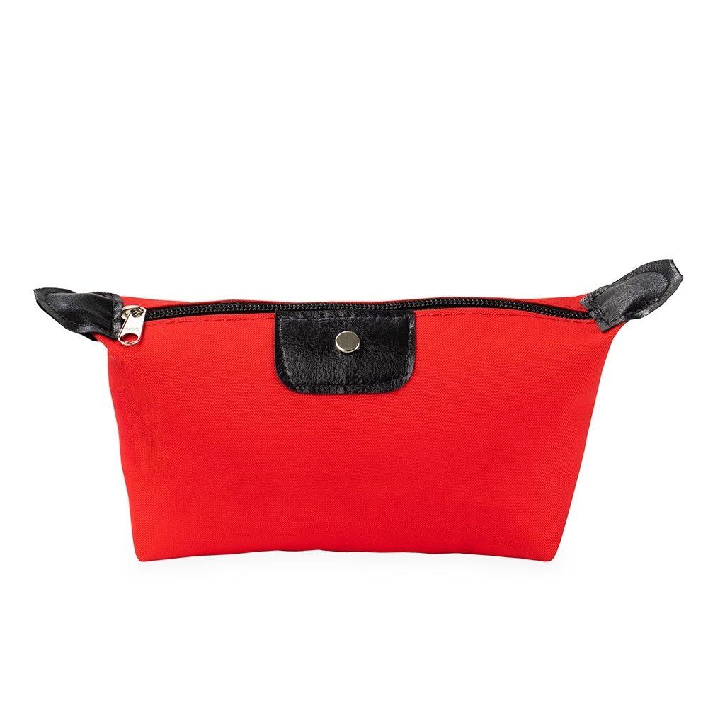 Necessaire Nylon Oxford DI1747 na cor Vermelho, brinde personalizado Sky Brindes