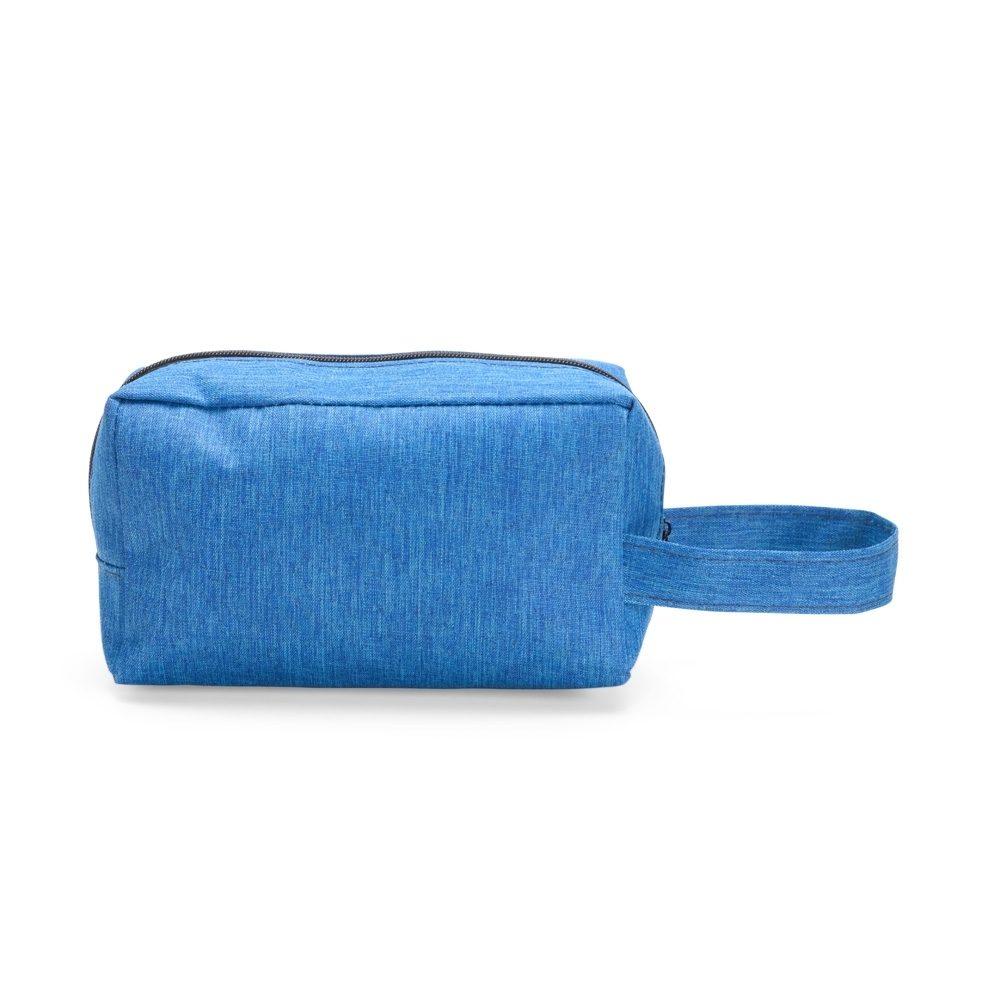Necessaire Poliéster DI1752 na cor Azul, brinde personalizado Sky Brindes