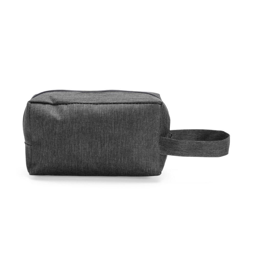 Necessaire Poliéster DI1752 na cor Preto, brinde personalizado Sky Brindes