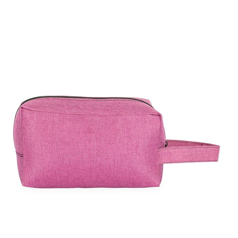 Necessaire Poliéster DI1752 na cor Rosa escuro, brinde personalizado Sky Brindes