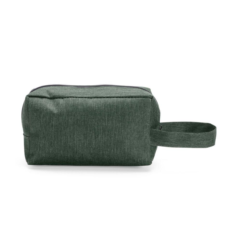 Necessaire Poliéster DI1752 na cor Verde, brinde personalizado Sky Brindes
