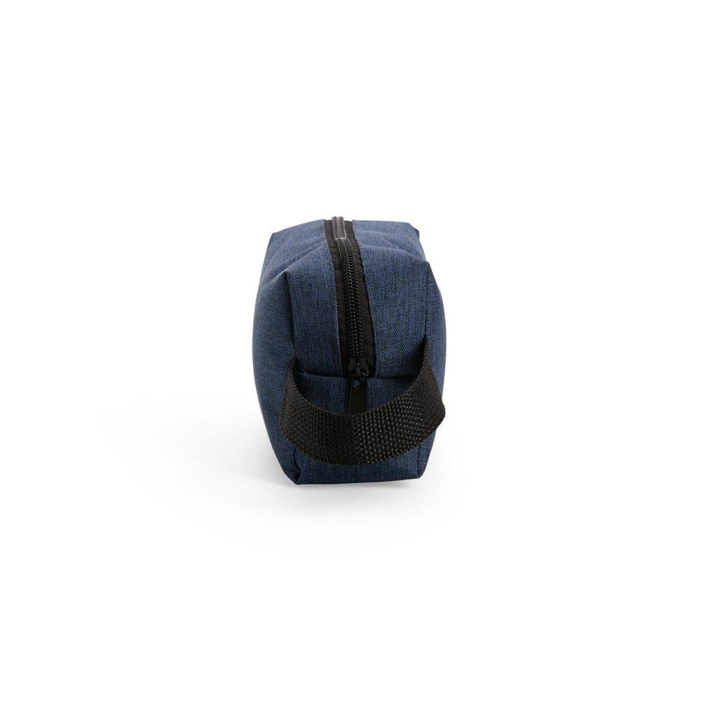 Necessaire Poliéster DI1754 na cor Azul escuro, brinde personalizado Sky Brindes