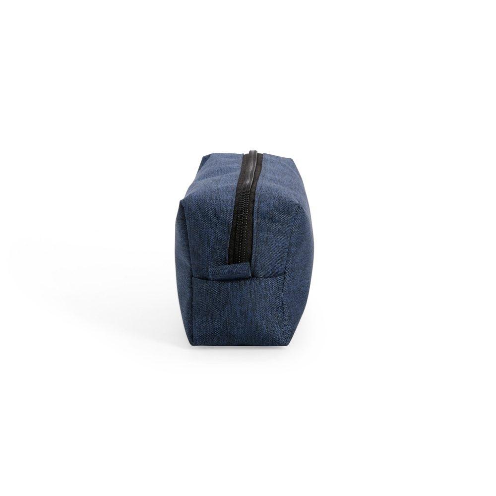 Necessaire Poliéster DI1754 na cor Azul escuro, brinde personalizado Sky Brindes