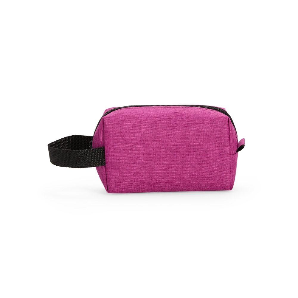 Necessaire Poliéster DI1754 na cor Rosa, brinde personalizado Sky Brindes