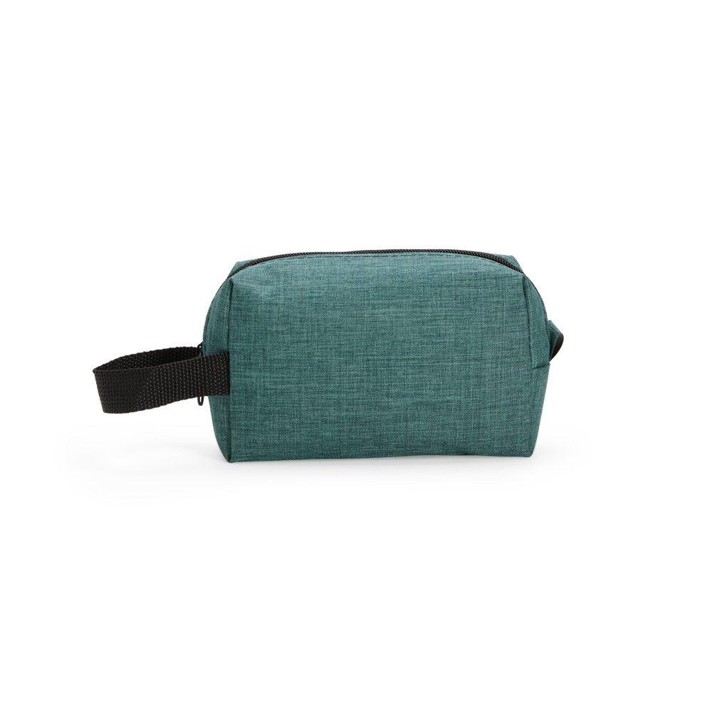 Necessaire Poliéster DI1754 na cor Verde, brinde personalizado Sky Brindes