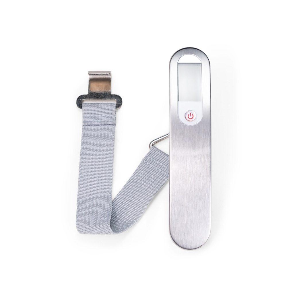 Balança Digital para Mala DI1755 na cor Inox, brinde personalizado Sky Brindes