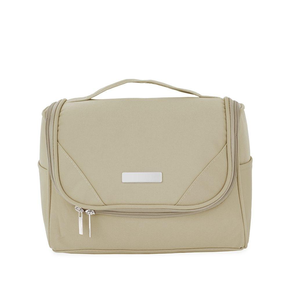 Necessaire Poliéster DI1756 na cor Marrom, brinde personalizado Sky Brindes