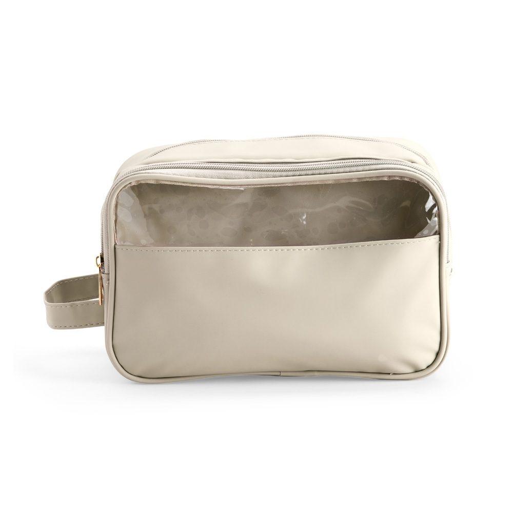 Necessaire Poliuretano DI1757 na cor Branco, brinde personalizado Sky Brindes