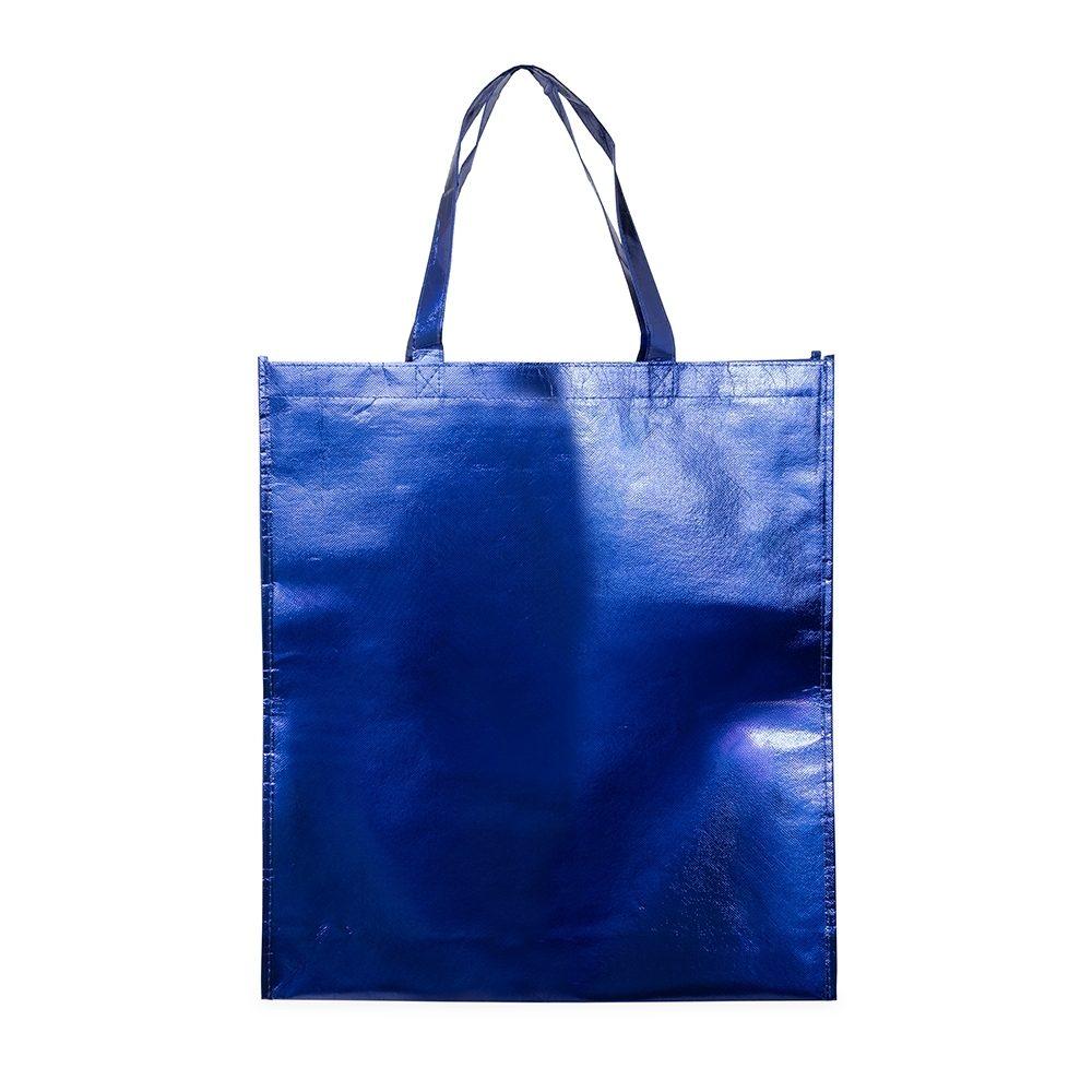 Sacola TNT Metalizado DI1758 na cor Azul, brinde personalizado Sky Brindes