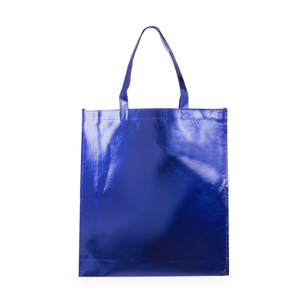 Sacola TNT Metalizado DI1759 na cor Azul, brinde personalizado Sky Brindes