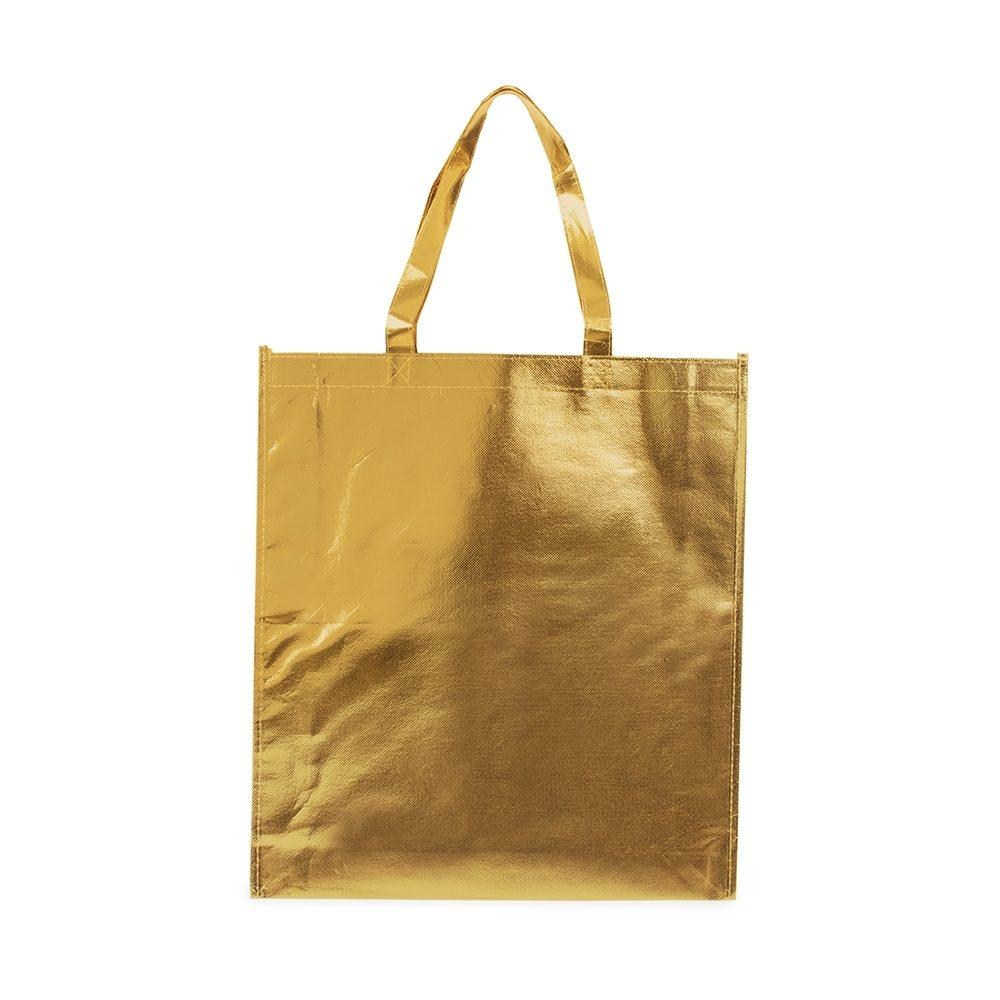Sacola TNT Metalizado DI1759 na cor Dourado, brinde personalizado Sky Brindes