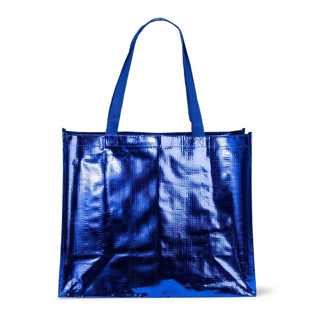 Sacola PP Metalizada DI1760 na cor Azul, brinde personalizado Sky Brindes