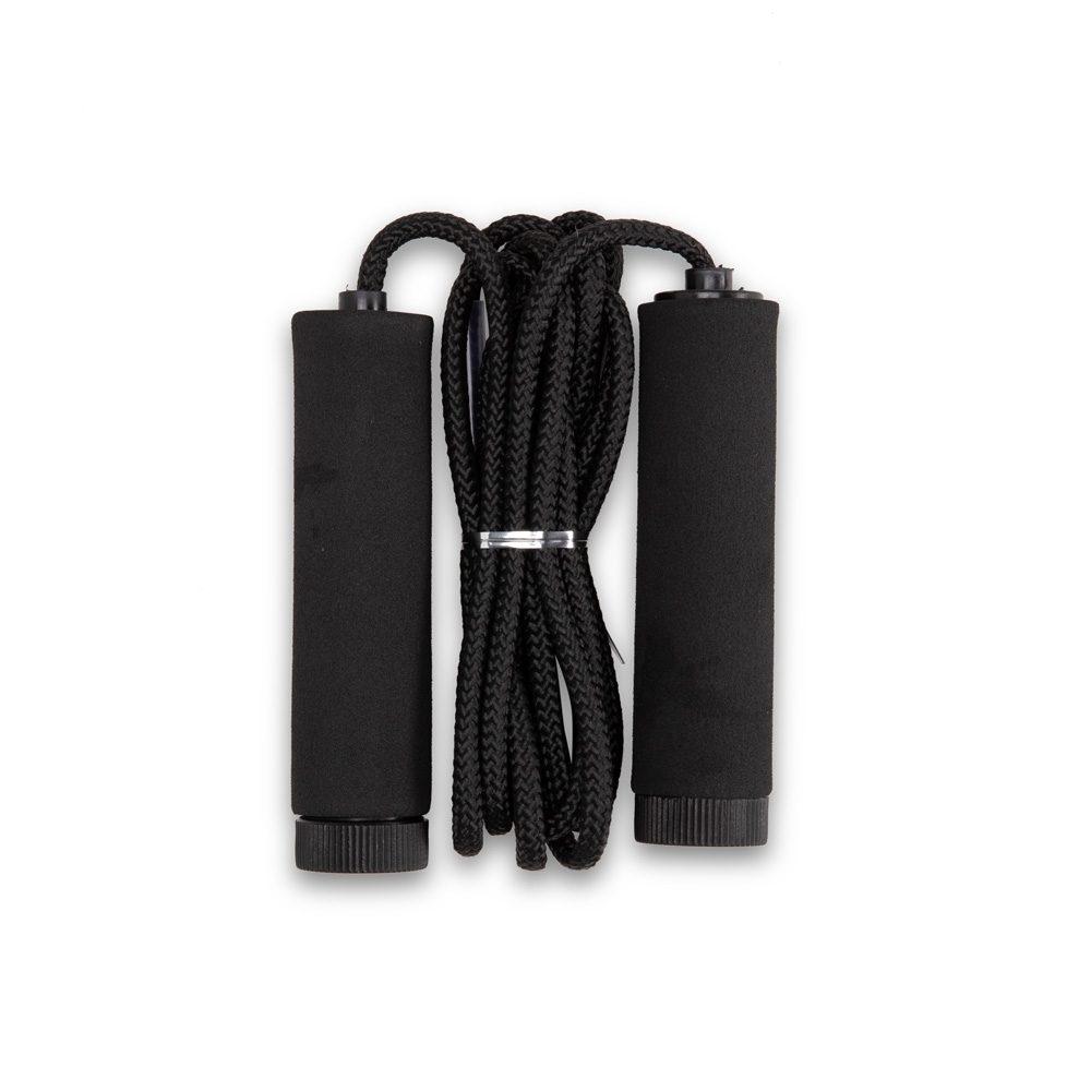Corda de Pular Poliéster 2,8m DI1762 na cor Preto, brinde personalizado Sky Brindes