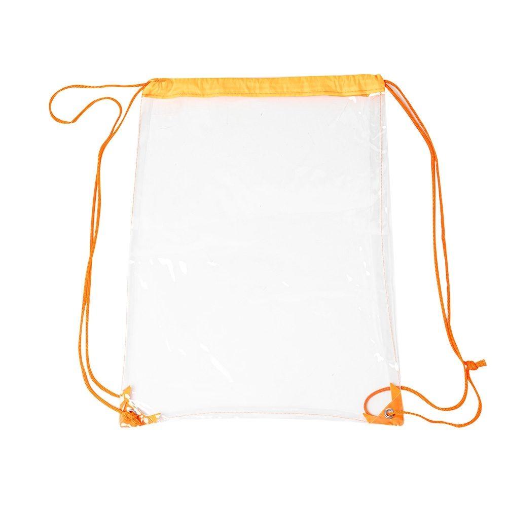 Sacochila em PVC DI1763 na cor Laranja, brinde personalizado Sky Brindes