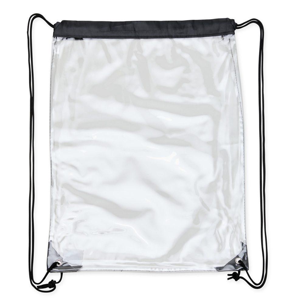 Sacochila em PVC DI1763 na cor Preto, brinde personalizado Sky Brindes