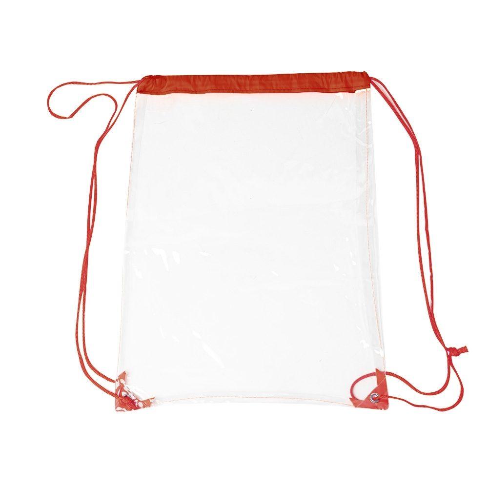 Sacochila em PVC DI1763 na cor Vermelho, brinde personalizado Sky Brindes