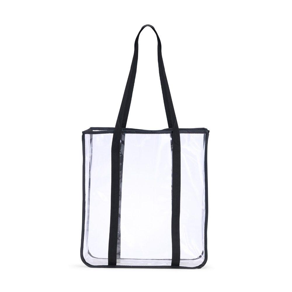 Sacola Plástica em PVC DI1764 na cor Transparente, brinde personalizado Sky Brindes