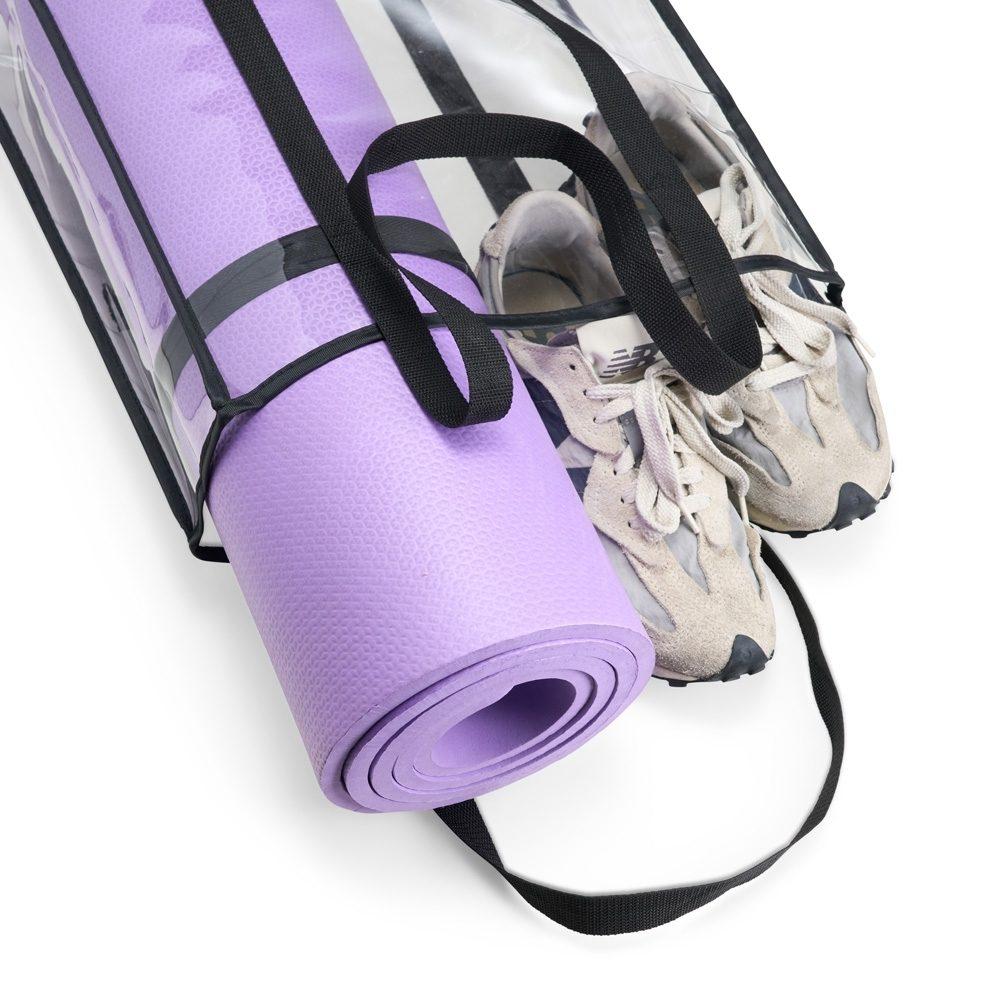 Sacola Plástica em PVC DI1764 na cor Transparente, brinde personalizado Sky Brindes