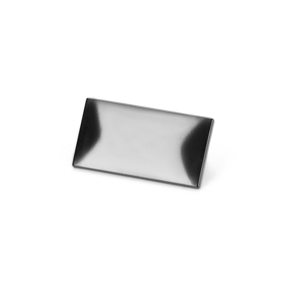Plaquinha metal DI1813 na cor Preto, brinde personalizado Sky Brindes