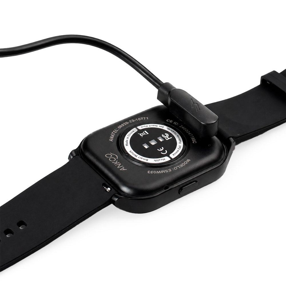 Smartwatch t62 DI1820 na cor Preto, brinde personalizado Sky Brindes