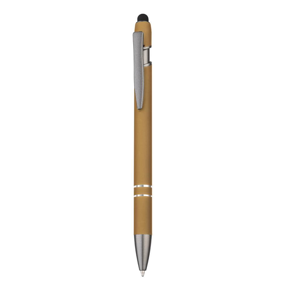 Caneta metálica DI1880 na cor Dourado, brinde personalizado Sky Brindes