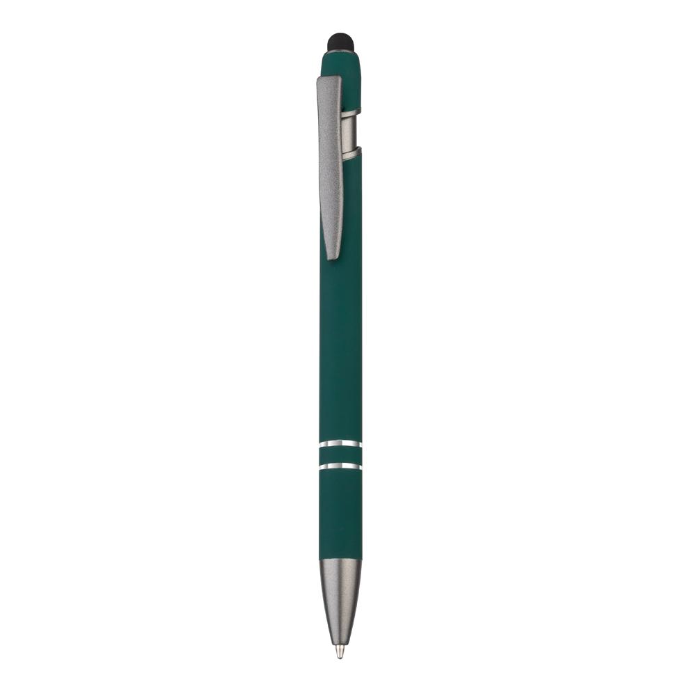 Caneta metálica DI1880 na cor Verde, brinde personalizado Sky Brindes